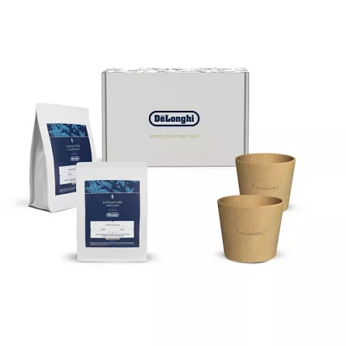 DeLonghi White набор с кружками DLSL086 WHITE SIGN PACK+CERAM CUPS DL RU