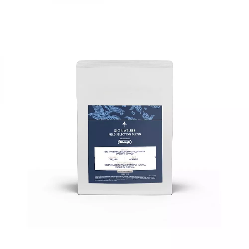 Кофе в зернах DeLonghi Signature coffee Mild Blend. 250 гр.